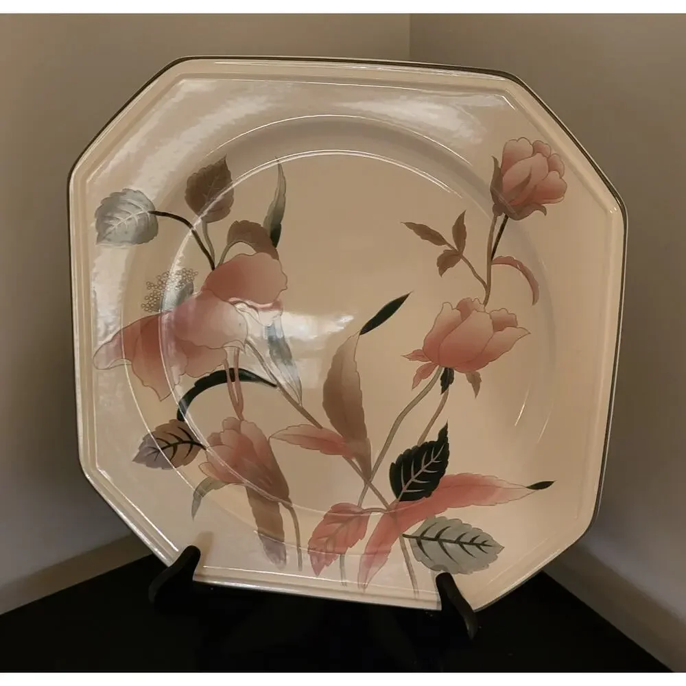 Vintage Mikasa Continental Silk Flowers Chop Plate 12